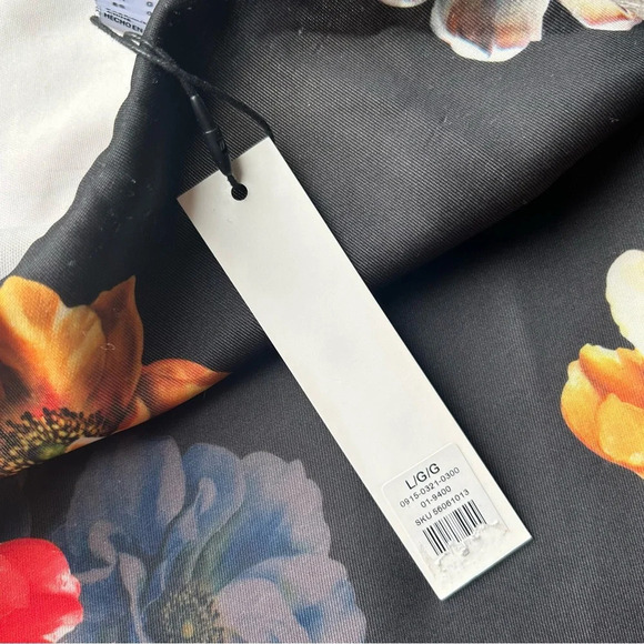 NWT Another Story Floral Print Midi Skirt with Fluted Hem Mermaid Skirt - Picture 7 of 15